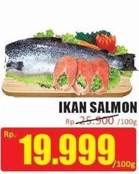 Promo Harga Salmon Headless per 100 gr - Hari Hari