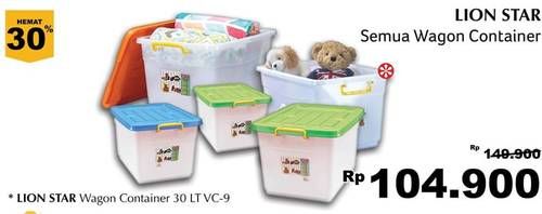 Promo Harga LION STAR Wagon Container VCL-9 30 ltr - Giant