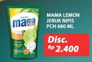 Promo Harga Mama Lemon Cairan Pencuci Piring Jeruk Nipis 680 ml - Hypermart