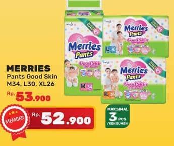 Promo Harga Merries Pants Good Skin M34, L30, XL26 26 pcs - Yogya