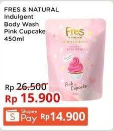 Promo Harga FRES & NATURAL Body Wash Dessert Collection Pink Cupcake 450 ml - Indomaret