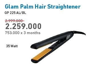 Promo Harga GLAM PALM GP 225 AL | Hair Straightener  - Electronic City