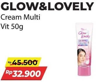 Promo Harga Glow & Lovely (fair & Lovely) Multivitamin Cream 50 gr - Alfamart