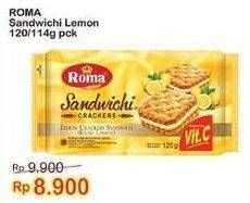 Promo Harga Roma Sandwichi Crackers Krim Lemon 114 gr - Indomaret