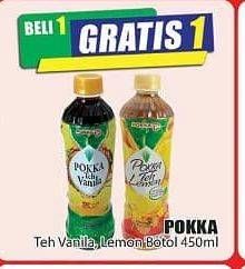 Promo Harga POKKA Minuman Teh Vanilla, Lemon Tea 450 ml - Hari Hari