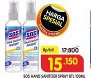 Promo Harga SOS Hand Sanitizer 100 ml - Superindo
