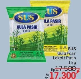 Promo Harga SUS Gula Pasir Lokal Biru, Lokal Hijau 1000 gr - LotteMart