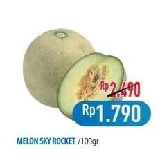 Promo Harga Melon Sky Rocket per 100 gr - Hypermart