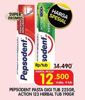 Promo Harga Pepsodent Pasta Gigi  - Superindo