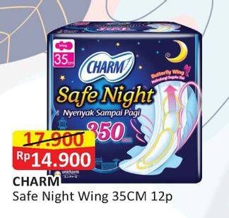 Promo Harga Charm Safe Night Wing 35cm 12 pcs - Alfamart