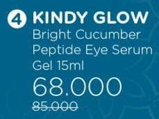 Promo Harga KINDY GLOW Eye Serum Gel Bright Cucumber Peptide 15 ml - Watsons