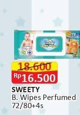 Promo Harga SWEETY Baby Wipes Perfumed 84 pcs - Alfamart