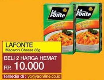 Promo Harga LA FONTE Macaroni Cheese 63 gr - Yogya