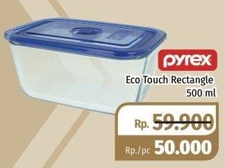 Promo Harga PYREX Eco Touch Rectangle 500 ml - Lotte Grosir