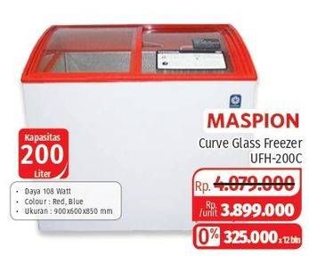 Promo Harga MASPION UFH-200C Chest Freezer Red, Blue 1 pcs - Lotte Grosir