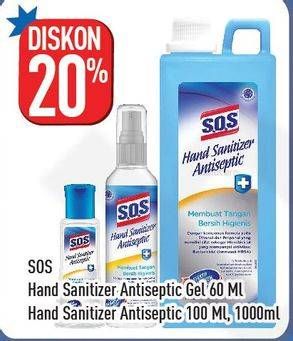 Promo Harga SOS Hand Sanitizer  - Hypermart