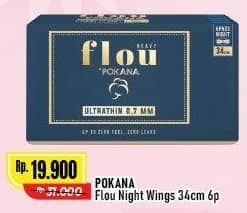 Promo Harga Pokana Flou Pembalut SAP Ultrathin 0,7 mm Heavy Wings 34 Cm 6 pcs - Alfamart