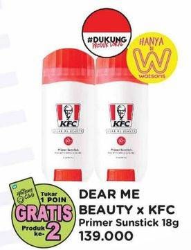 Promo Harga Dear Me Beauty Primer Sunstick SPF 50+ PA++++ X KFC 18 gr - Watsons