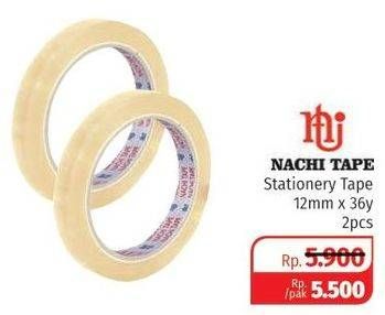 Promo Harga NACHI Stationery Tape 12mmx36y per 2 pcs - Lotte Grosir