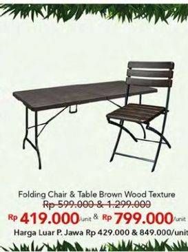 Promo Harga Folding Table  - Carrefour