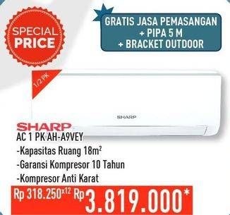 Promo Harga SHARP AH-A9VEY - AC 1PK  - Hypermart