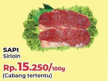 Promo Harga Daging Has Luar (Daging Sirloin) per 100 gr - Yogya