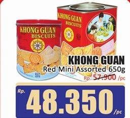 Promo Harga Khong Guan Assorted Biscuit Red Mini 650 gr - Hari Hari
