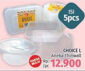 Promo Harga Thin Wall 5 pcs - LotteMart