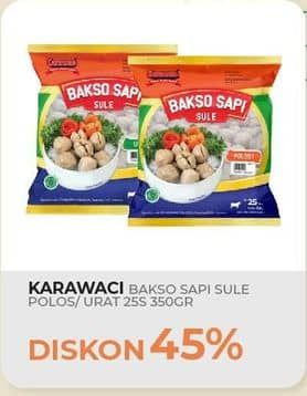 Karawaci Bakso Sapi Sule 350 gr Diskon 45%, Tersedia di yogyaonline.co.id