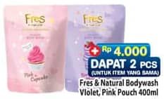 Promo Harga Fres & Natural Body Wash Dessert Collection Pink Cupcake, Berry Macaron 450 ml - Hypermart