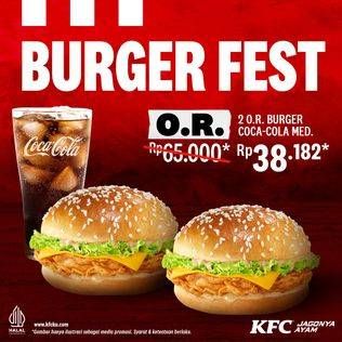 Promo Harga Burger Fest OR  - KFC