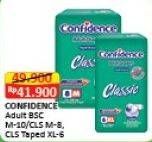 Promo Harga CONFIDENCE Adult Diapers Classic M8, XL6  - Alfamart