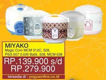 Promo Harga MIYAKO Magic Com MCM 512C, MCM 528, PSG 607, 508, MCM 638  - Yogya