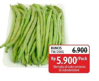 Promo Harga Buncis TW per 200 gr - Alfamidi