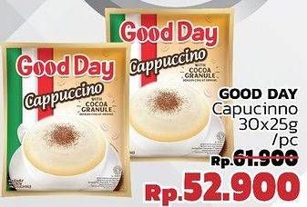 Promo Harga Good Day Cappuccino per 30 sachet 25 gr - LotteMart