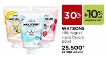 Promo Harga WATSONS Milk Yogurt Hand Cream 60 ml - Watsons