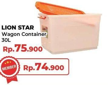 Promo Harga LION STAR Wagon Container 30lt  - Yogya