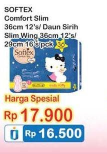 Promo Harga SOFTEX Daun Sirih 29cm / 36cm / Comfort Slim 36cm 12s  - Indomaret