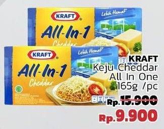 Promo Harga KRAFT All in 1 Cheddar 165 gr - LotteMart