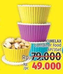 Promo Harga CIMELAX Food Container 3 pcs - LotteMart