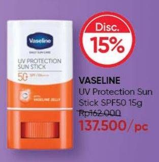 Promo Harga Vaseline Daily Sun Care Sun Stick SPF 50 15 gr - Guardian