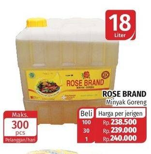 Promo Harga ROSE BRAND Minyak Goreng 18 ltr - Lotte Grosir