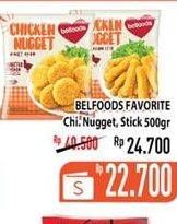 Promo Harga BELFOODS Nugget Chicken Nugget, Chicken Nugget Stick 500 gr - Hypermart