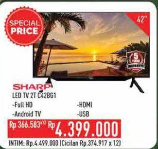 Promo Harga SHARP 2T-C42BG1i | Full HD Android TV 42"  - Hypermart