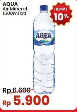 Promo Harga Aqua Air Mineral 1500 ml - Indomaret