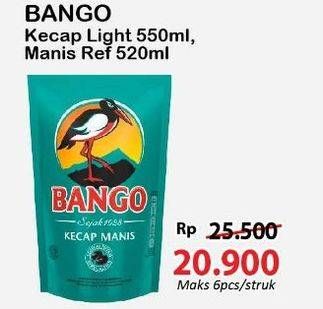 Promo Harga Bango Kecap Light 550ml / Manis Ref 520ml  - Alfamart