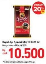 Promo Harga Kapal Api Kopi Bubuk Special Mix per 10 sachet 25 gr - Carrefour