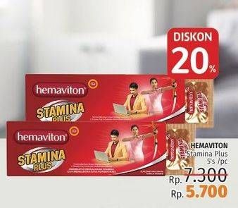 Promo Harga HEMAVITON Multivitamin Stamina Plus 5 pcs - LotteMart