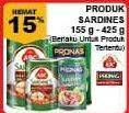 Promo Harga ABC/PRONAS Sardines 155gr - 425gr  - Giant