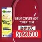 Promo Harga Garnier Bright Complete Vitamin C Yoghurt Sleeping Mask Night 20 ml - Alfamart